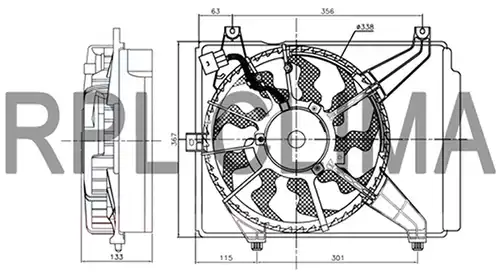 вентилатор, охлаждане на двигателя RPL QUALITY APELHY5020