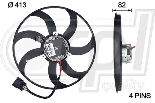 вентилатор, охлаждане на двигателя RPL QUALITY APELVW5081