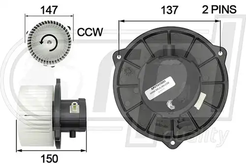 електромотор, вентилатор вътрешно пространство RPL QUALITY APVTHY5001