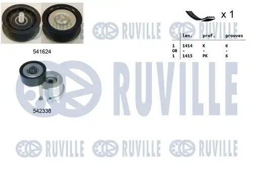 комплект пистов ремък RUVILLE 570161