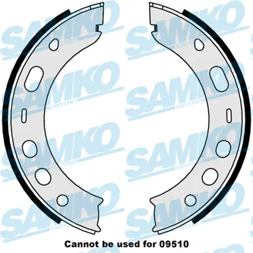 комплект спирачна челюст, ръчна спирачка SAMKO 89000