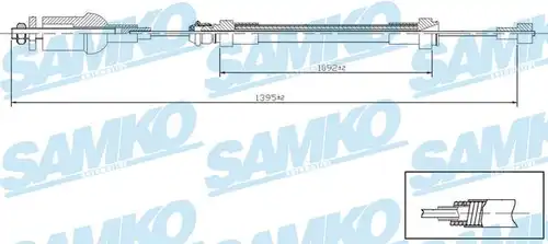 въжен механизъм, задействане на съединителя SAMKO C0237C