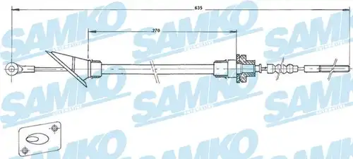 въжен механизъм, задействане на съединителя SAMKO C0245C