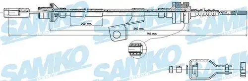 въжен механизъм, задействане на съединителя SAMKO C0369C