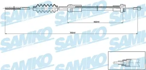 въжен механизъм, задействане на съединителя SAMKO C0477C