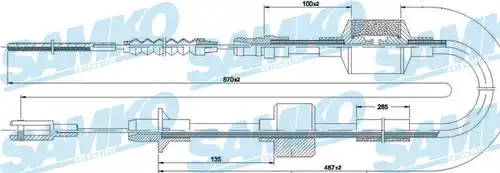 въжен механизъм, задействане на съединителя SAMKO C0520C