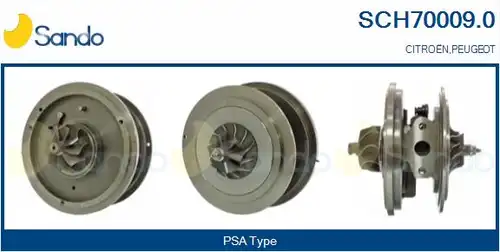 Картридж, турбокомпресор SANDO SCH70009.0