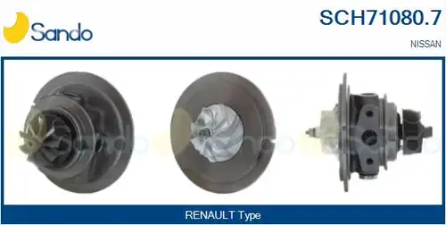 Картридж, турбокомпресор SANDO SCH71080.7