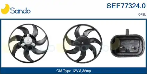 вентилатор, охлаждане на двигателя SANDO SEF77324.0