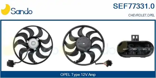 вентилатор, охлаждане на двигателя SANDO SEF77331.0