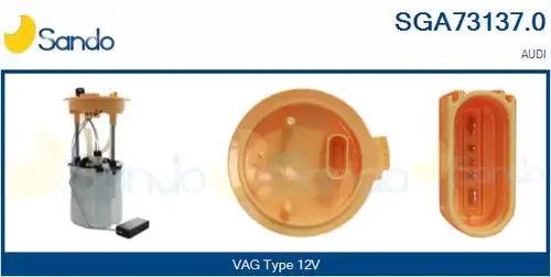 горивопроводен елемент (горивна помпа+сонда) SANDO SGA73137.0