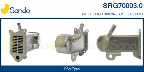 Охладител, ЕГР система SANDO SRG70003.0