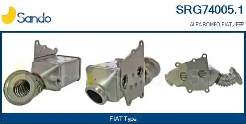 Охладител, ЕГР система SANDO SRG74005.1