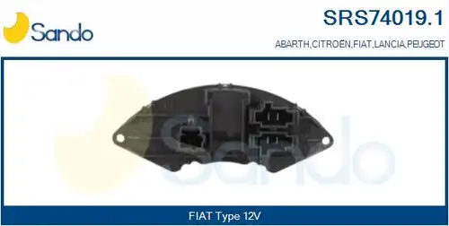 съпротивление, вентилатор за вътрешно пространство SANDO SRS74019.1