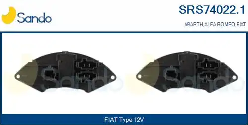 съпротивление, вентилатор за вътрешно пространство SANDO SRS74022.1