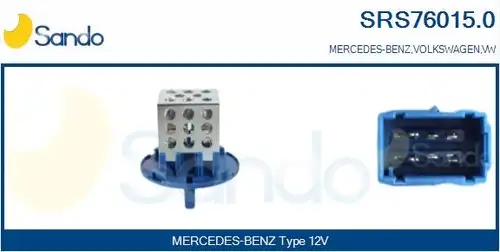 съпротивление, вентилатор за вътрешно пространство SANDO SRS76015.0