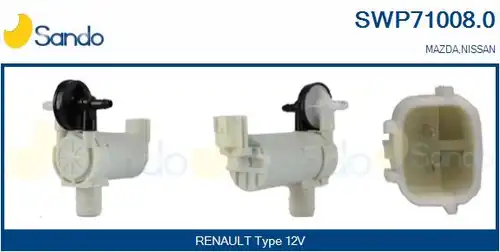 водна помпа за миещо устр., почистване на стъклата SANDO SWP71008.0