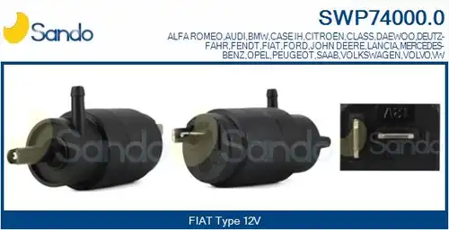 водна помпа за миещо устр., почистване на стъклата SANDO SWP74000.0