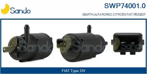 водна помпа за миещо устр., почистване на стъклата SANDO SWP74001.0