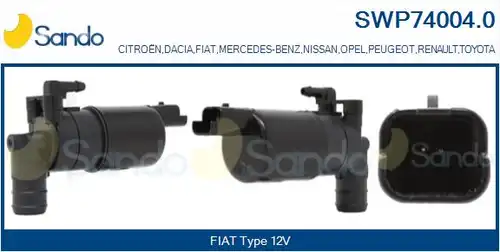 водна помпа за миещо устр., почистване на стъклата SANDO SWP74004.0