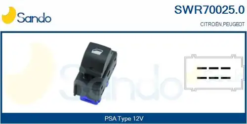 ключ(бутон), стъклоповдигане SANDO SWR70025.0