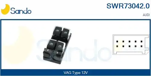 ключ(бутон), стъклоповдигане SANDO SWR73042.0