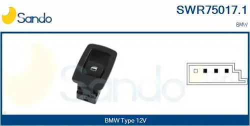 ключ(бутон), стъклоповдигане SANDO SWR75017.1