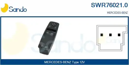 ключ(бутон), стъклоповдигане SANDO SWR76021.0