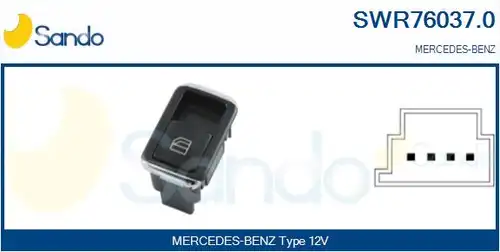 ключ(бутон), стъклоповдигане SANDO SWR76037.0