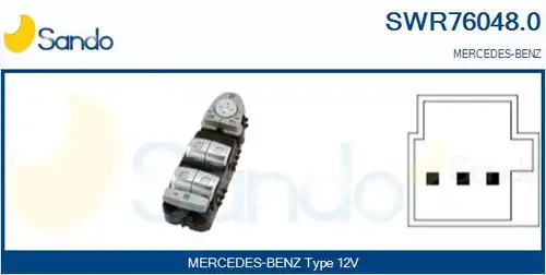 ключ(бутон), стъклоповдигане SANDO SWR76048.0