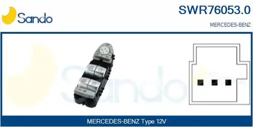 ключ(бутон), стъклоповдигане SANDO SWR76053.0