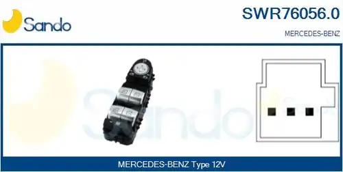 ключ(бутон), стъклоповдигане SANDO SWR76056.0