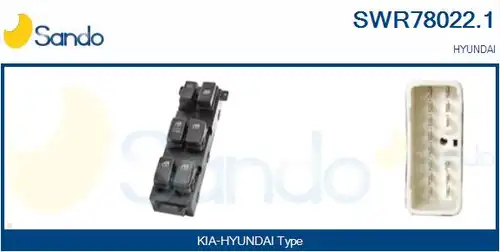 ключ(бутон), стъклоповдигане SANDO SWR78022.1