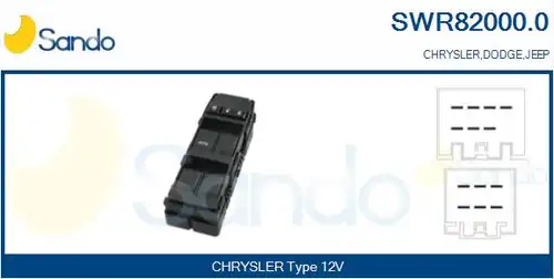 ключ(бутон), стъклоповдигане SANDO SWR82000.0