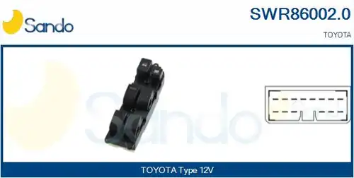 ключ(бутон), стъклоповдигане SANDO SWR86002.0