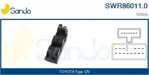 ключ(бутон), стъклоповдигане SANDO SWR86011.0