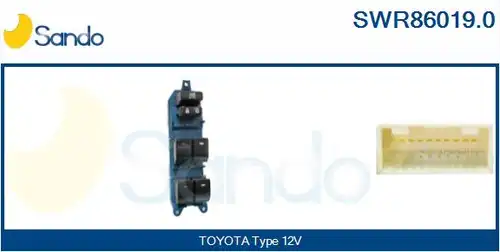 ключ(бутон), стъклоповдигане SANDO SWR86019.0