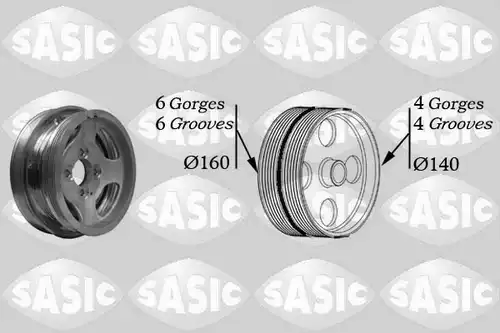 ремъчна шайба, колянов вал SASIC 2156037
