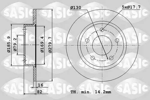 спирачен диск SASIC 2464Z34J