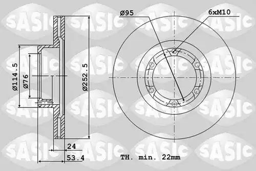 спирачен диск SASIC 4004249J