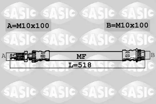 спирачен маркуч SASIC 6600009