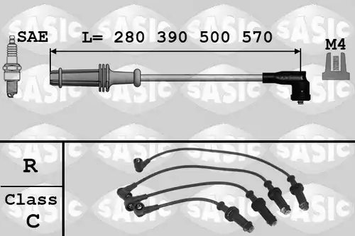 комплект запалителеи кабели SASIC 9280003