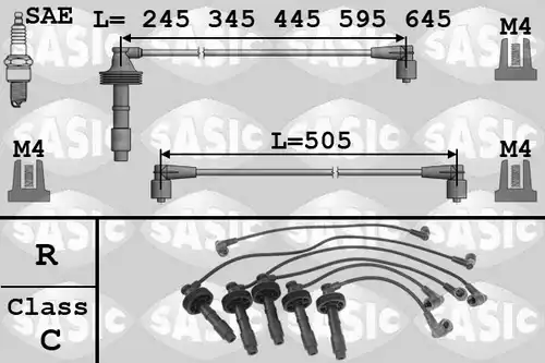 комплект запалителеи кабели SASIC 9286035