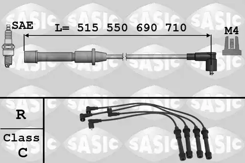 комплект запалителеи кабели SASIC 9286061