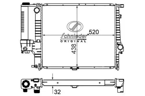 воден радиатор SCHNIEDER AUTOTECH BMS33.00012