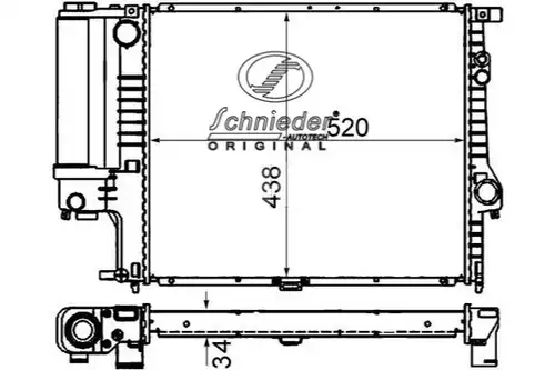 воден радиатор SCHNIEDER AUTOTECH BMS33.00019