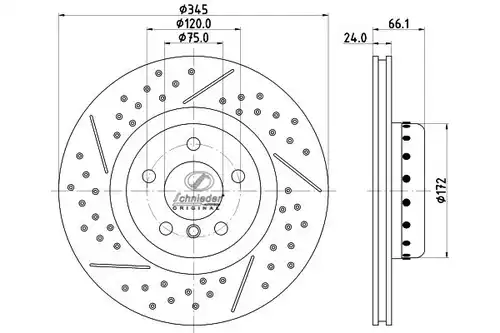 спирачен диск SCHNIEDER AUTOTECH BMS55.00378