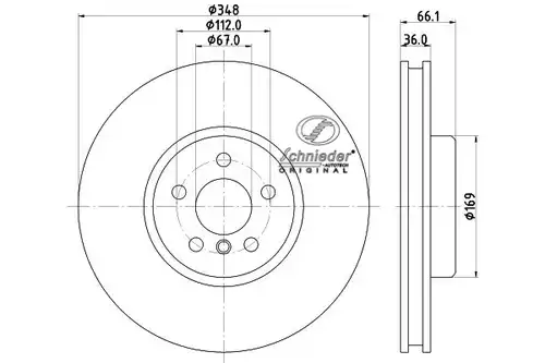 спирачен диск SCHNIEDER AUTOTECH BMS55.00392