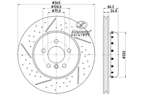 спирачен диск SCHNIEDER AUTOTECH BMS55.00397