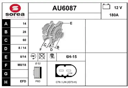 генератор SERA AU6087